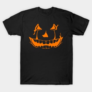 Evil Pumpkin Face Halloween T-Shirt